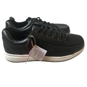 BILLY Footwear Comfort Low Sneakers Men's Black Leather Walking Shoes Sz 12 XW